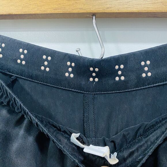 Lunya Black 100% Washable Silk Pajama Pants Short Sleeve Set Oversized Large - Picture 16 of 16